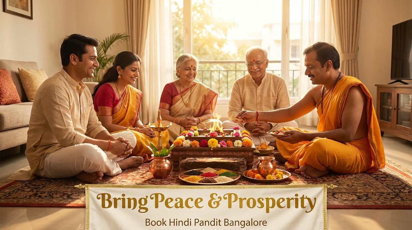 Navagrah Shanti Puja banner for Bangalore family booking